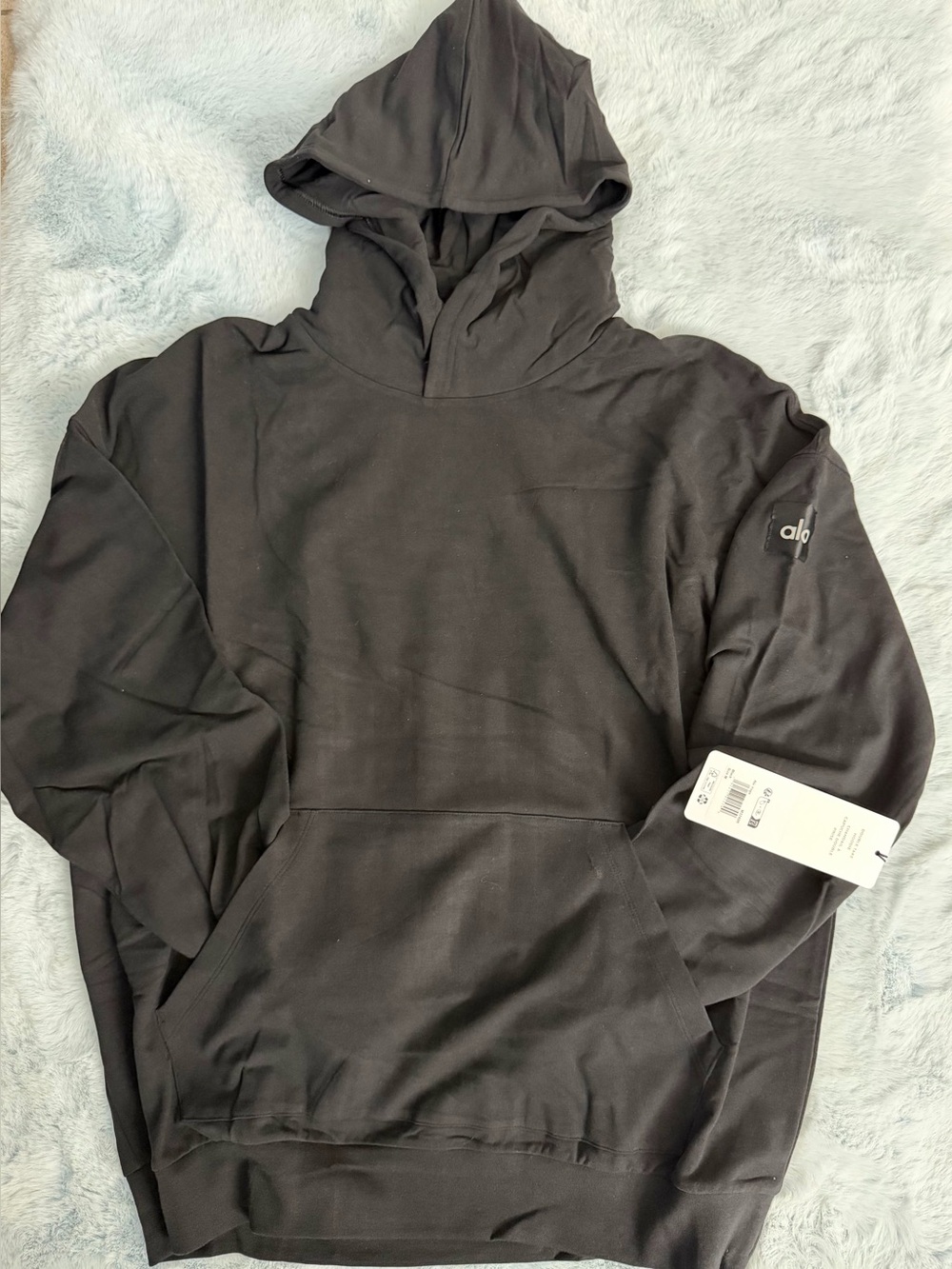ALO Yoga Womens Black Hooded Pullover